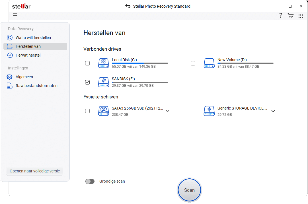 Wählen Sie Wiederherstellen von