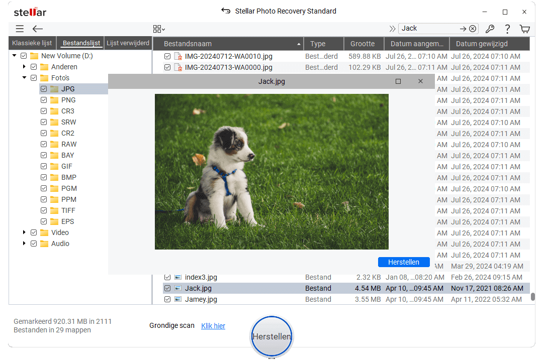 Scannen und Wiederherstellen